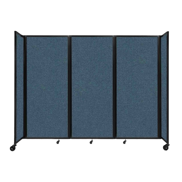 Room Divider 360 Folding Portable Partition 8'6" x 6'10" Caribbean Fabric
